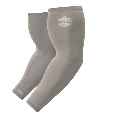Ergodyne M Gray Cooling Arm Sleeves Performance Knit Pair 6690